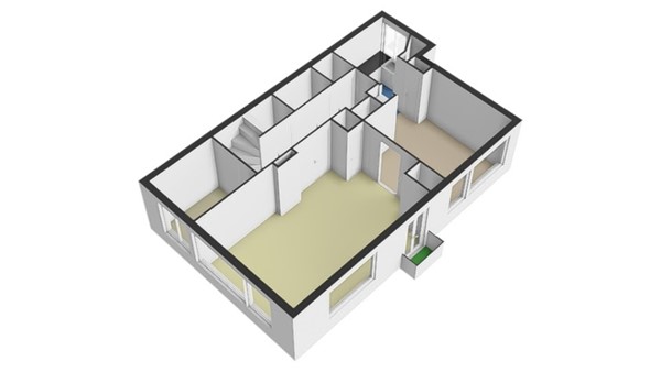 Floorplan - Nobelstraat 59B01, 3039 SH Rotterdam